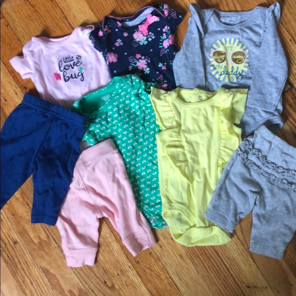 Carter’s and Cat & Jack newborn lot of onesies
